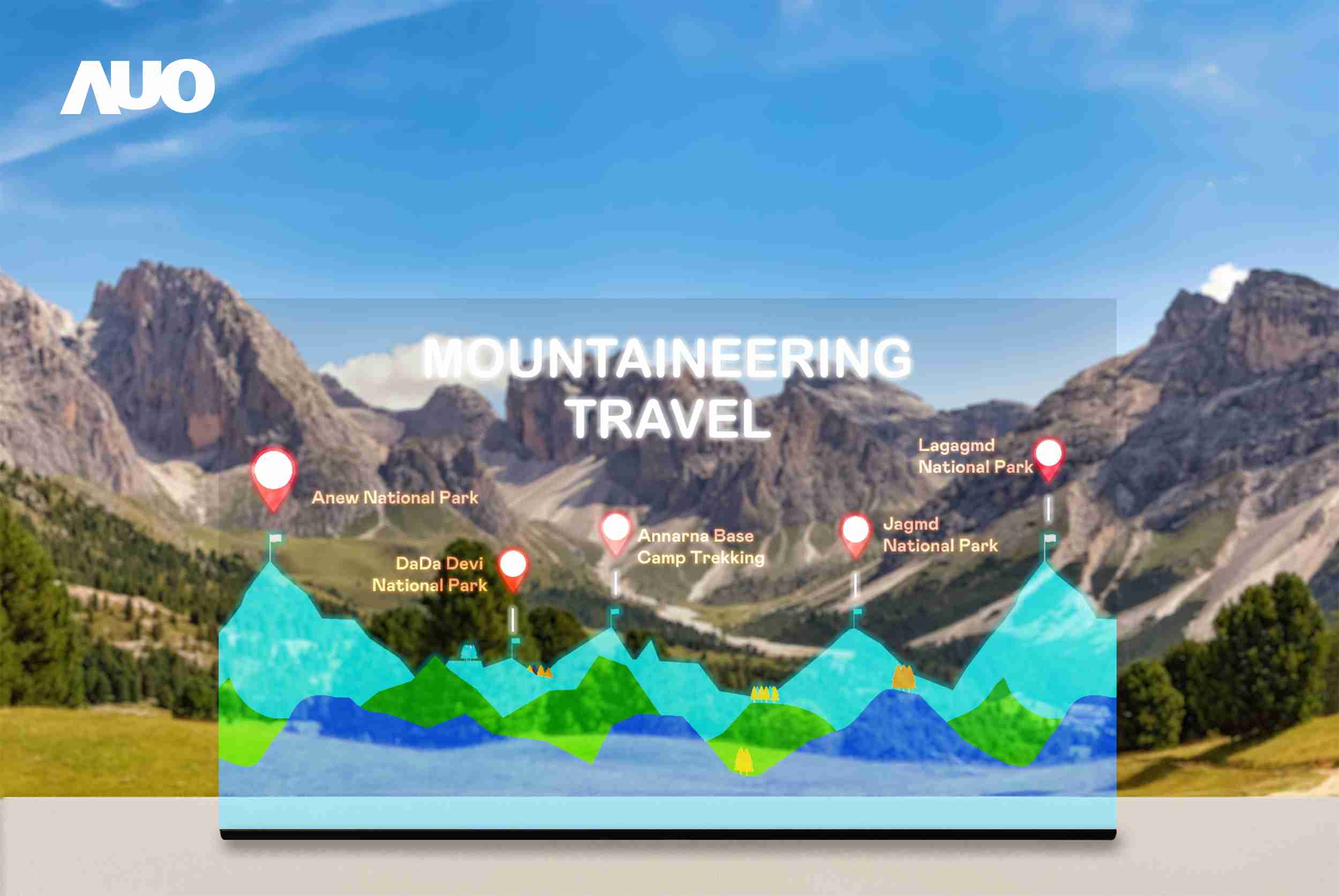 尊龙集团展示全球单片尺寸最大(*)42吋透明Micro LED显示器拼接而成的〝64吋透明Micro LED显示器〞，，具备高透明度、、、1,000 nits高亮度、、、、广色域、、、采用三边无边框的无缝拼接等多重特色，，，呈现超高清、、、、细腻画质而不遮挡后方视觉，，满足层峰需求，，，，可广泛运用于零售、、艺术展览或商业空间等场域