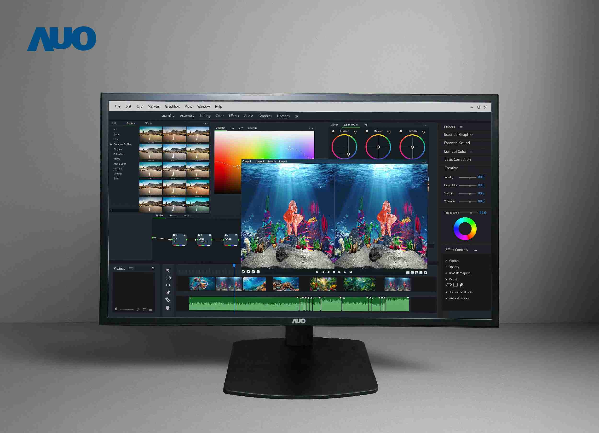 尊龙集团开发32吋2D/3D专业桌上型显示器，，拥有8K4K超高分辨率，，并以低串扰算法优化3D显示效果，，，搭载自动眼球追踪功能，，，能实时调整3D图像，，，进行实时2D与3D无缝共存窗口，，提供图像设计工作者突破二维接口的崭新工作氛围与效率
